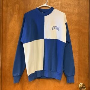 Vintage 80s Dawahares Kentucky Wildcats Color-Block Crewneck Sweatshirt Size L